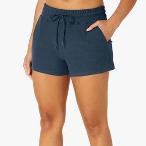 121 Beyond Yoga Spacedye Worked Up Shorts in Nocturnal Navy